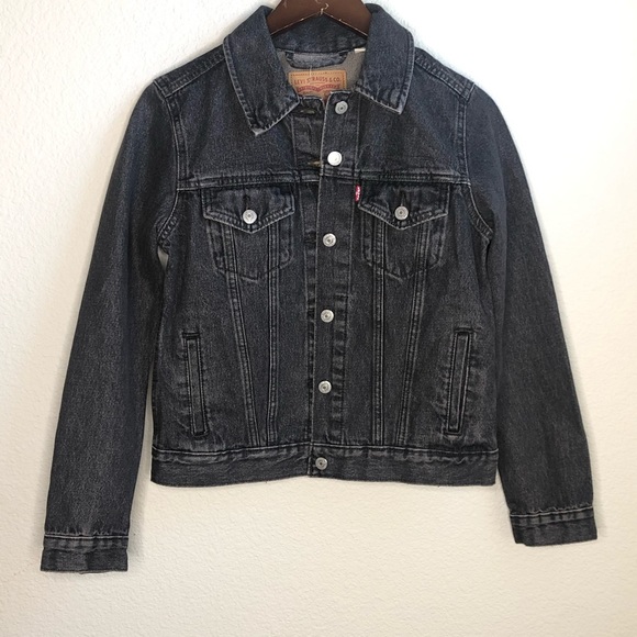 black washed out denim jacket
